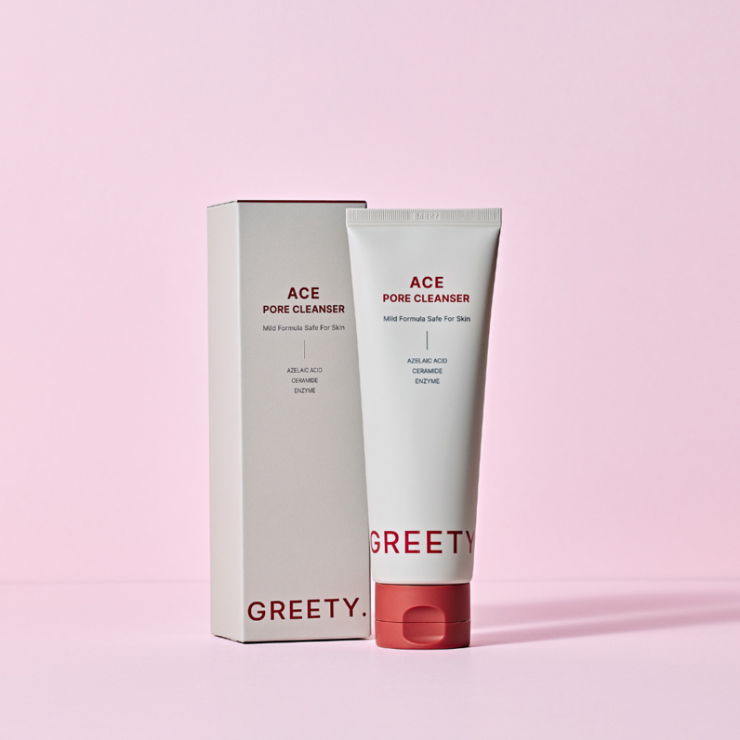 GREETY. ACE Pore Cleanser 120ml Azelaic Acid Charcoal Hyaluronic Acid Korean Facial Cleanser