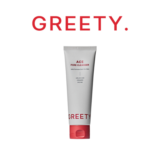GREETY. ACE Pore Cleanser 120ml Azelaic Acid Charcoal Hyaluronic Acid Korean Facial Cleanser