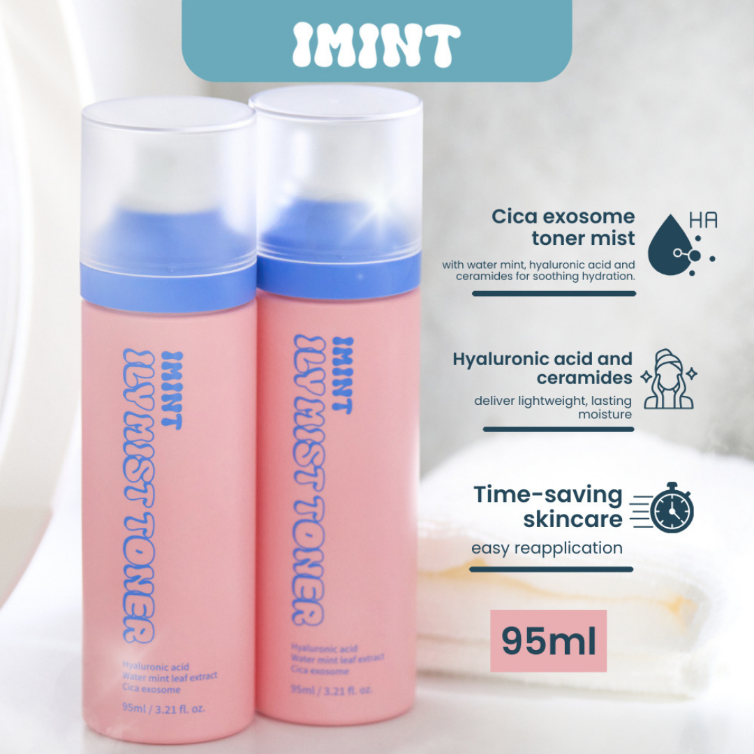 IMINT ILY MIST TONER 95ml – Toner Mist with Deer Exosome, Watermint Extract, Hyaluronic Acid & Ceram
