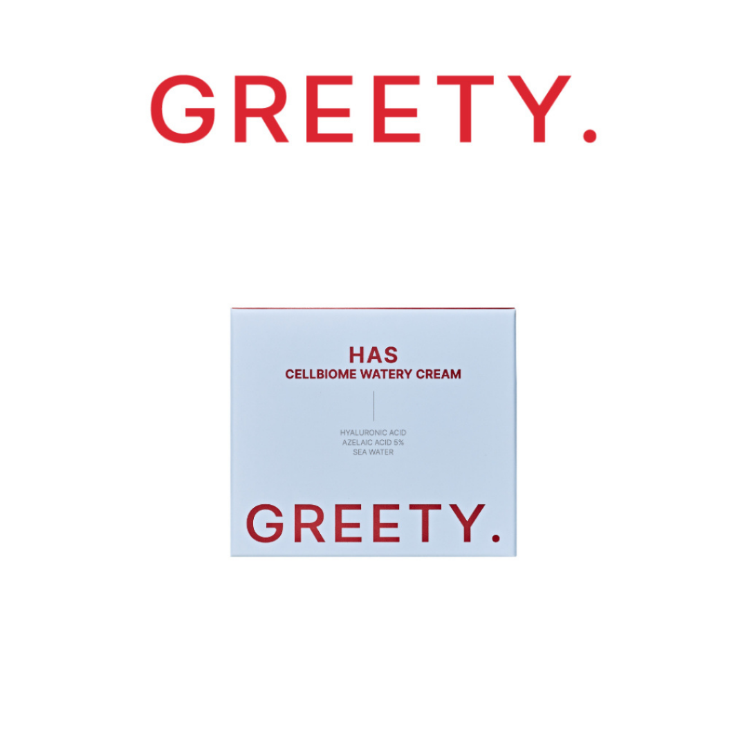 GREETY. HAS Cellbiome Watery Cream 100ml 5% Azelaic Acid Korean Moisturizer