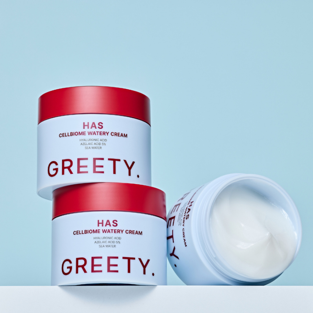 GREETY. HAS Cellbiome Watery Cream 100ml 5% Azelaic Acid Korean Moisturizer