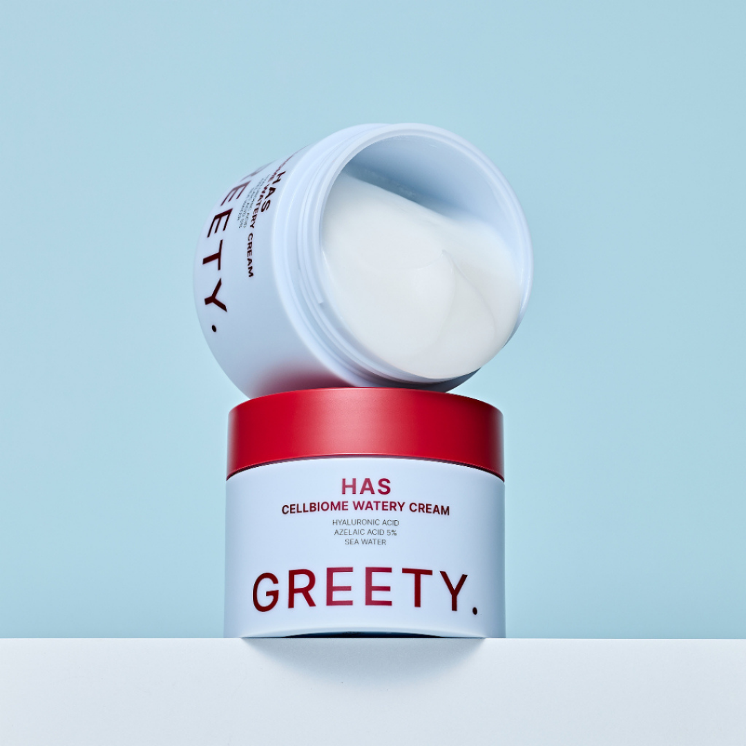 GREETY. HAS Cellbiome Watery Cream 100ml 5% Azelaic Acid Korean Moisturizer