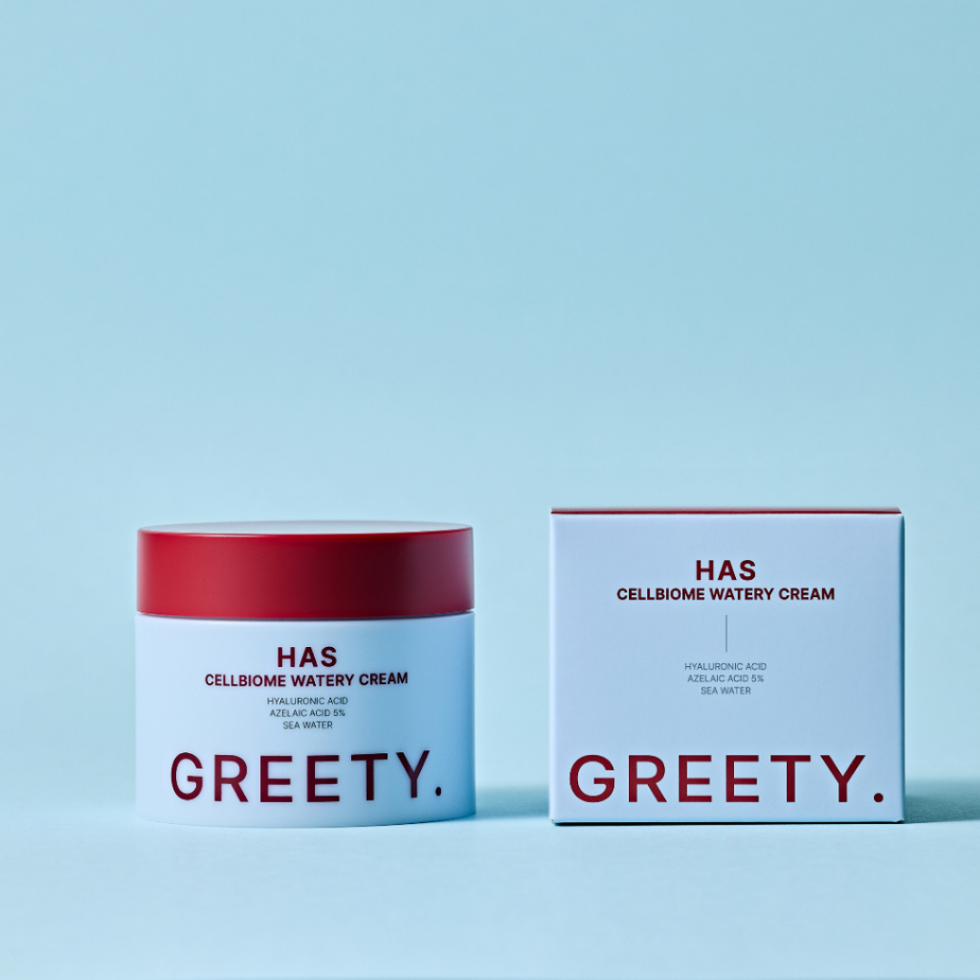 GREETY. HAS Cellbiome Watery Cream 100ml 5% Azelaic Acid Korean Moisturizer