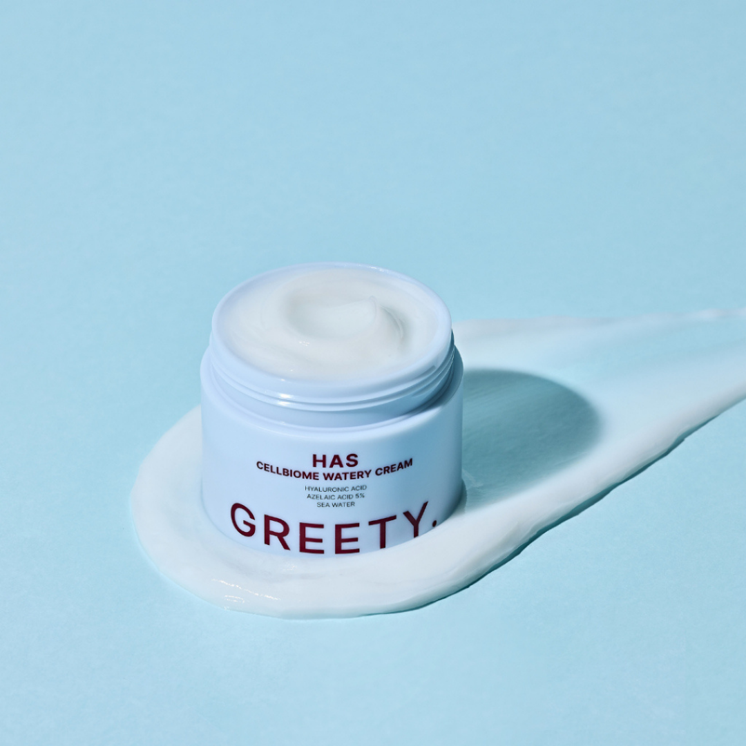 GREETY. HAS Cellbiome Watery Cream 100ml 5% Azelaic Acid Korean Moisturizer