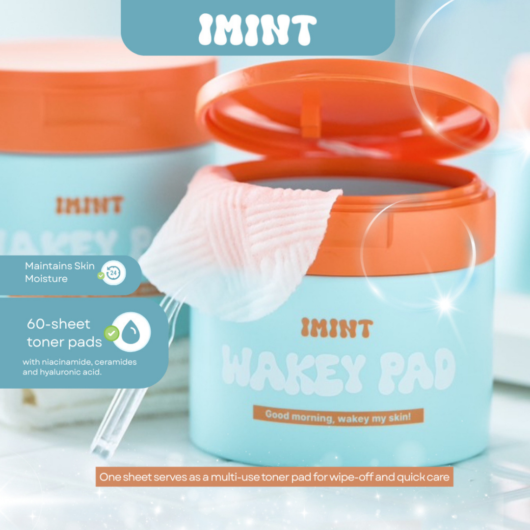 IMINT Niacinamide Ceramide Glutamine Toner Pads (WAKEY, 60 Sheets) – Korean Skincare